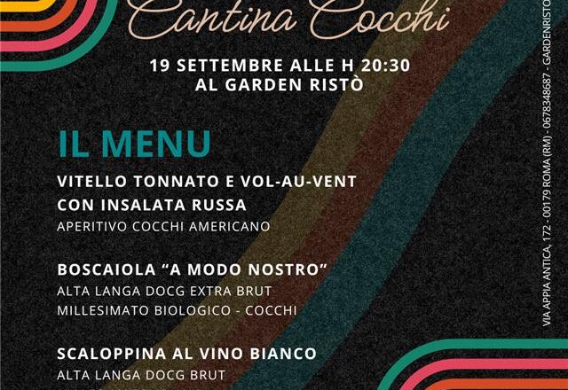 Serata Degustazione Cantina Cocchi